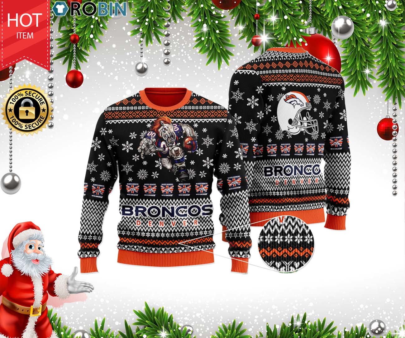 ford bronco christmas sweater
